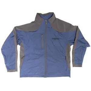 Barrett Jackson Windbreaker Jacket Full Zip Lightweight Blue Gray L